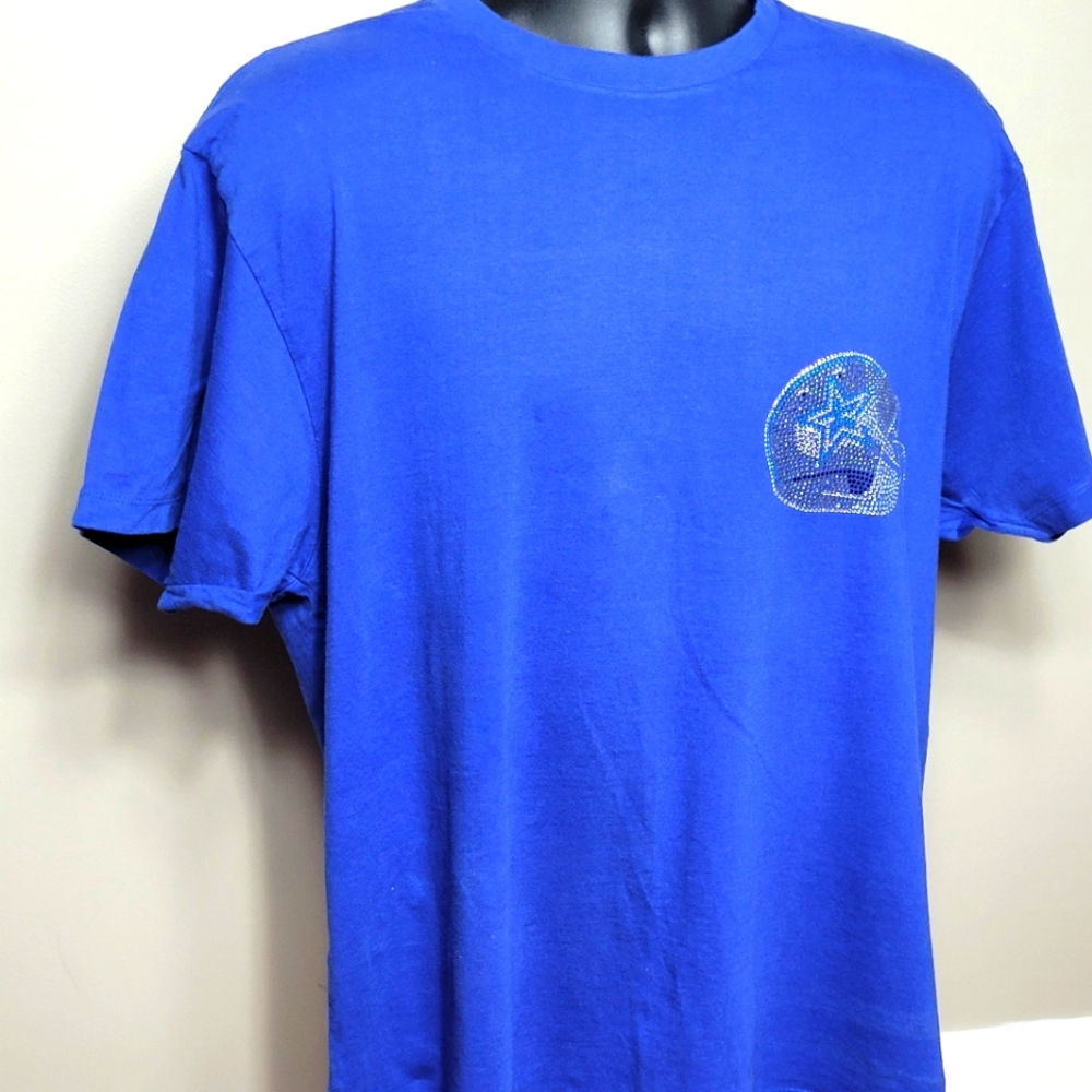 Custom Rhinestones Design Dallas Cowboy T Shirt